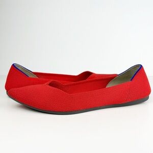 Rothy’s The Point Bright Red Slip On Flats Loafers Shoes